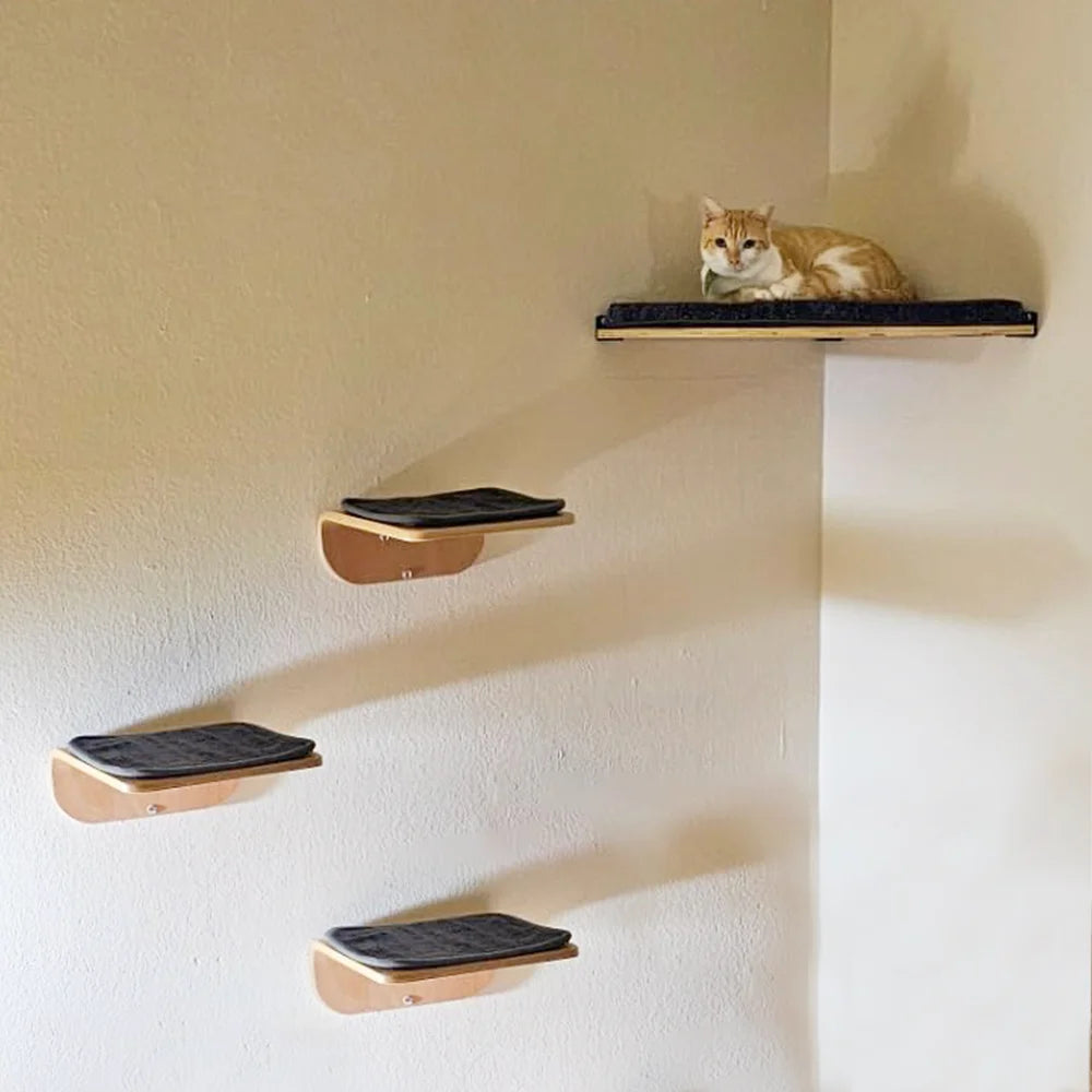 Wall-Mounted Cat Ledge & Steps