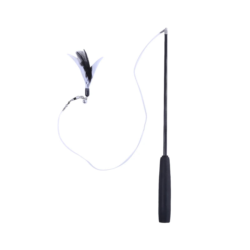 Telescopic Feather Cat Teaser Wand