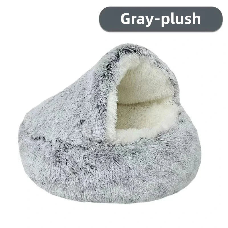 Plush Semi-Enclosed Cat Nest