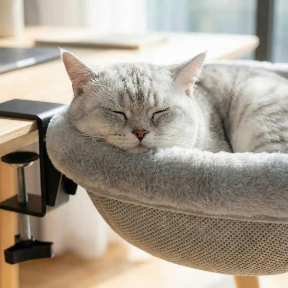Under-Desk Cat Hammock Bed
