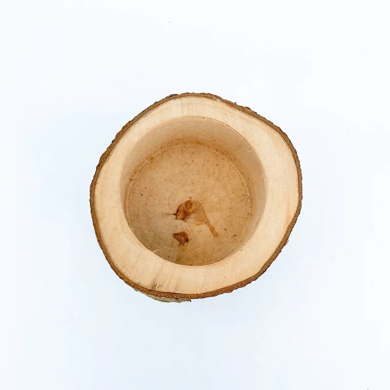 Wooden Hamster Food Bowl & Gnaw Toy