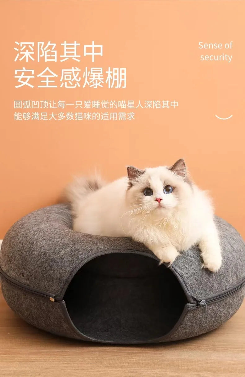 Donut Pet Tunnel Bed & Toy