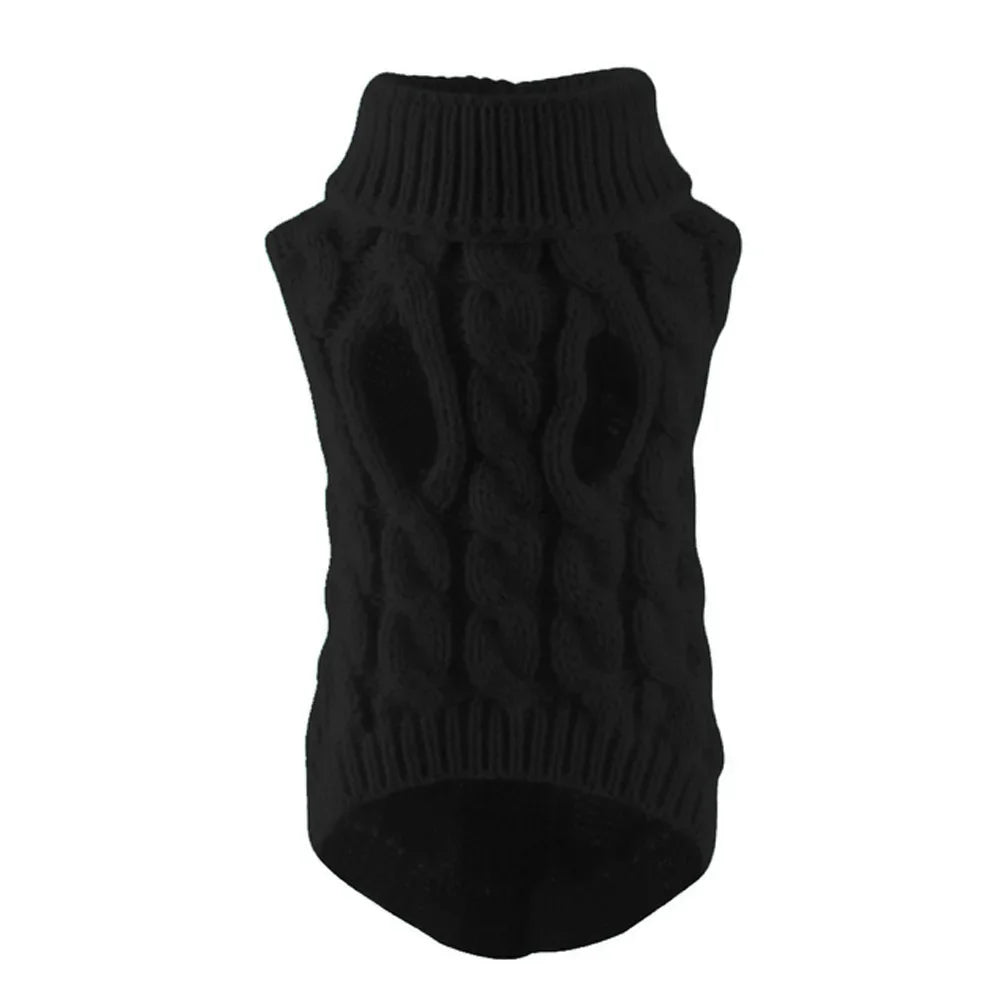 Knitted Cable-Knit Dog Sweater