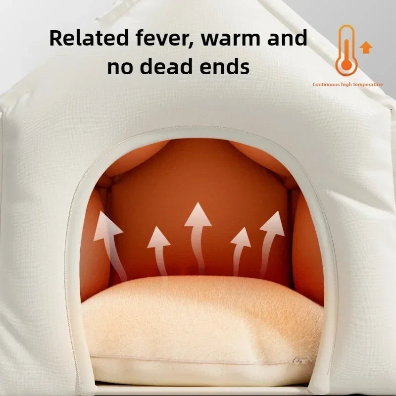 Heated Winter Cat Nest Tent