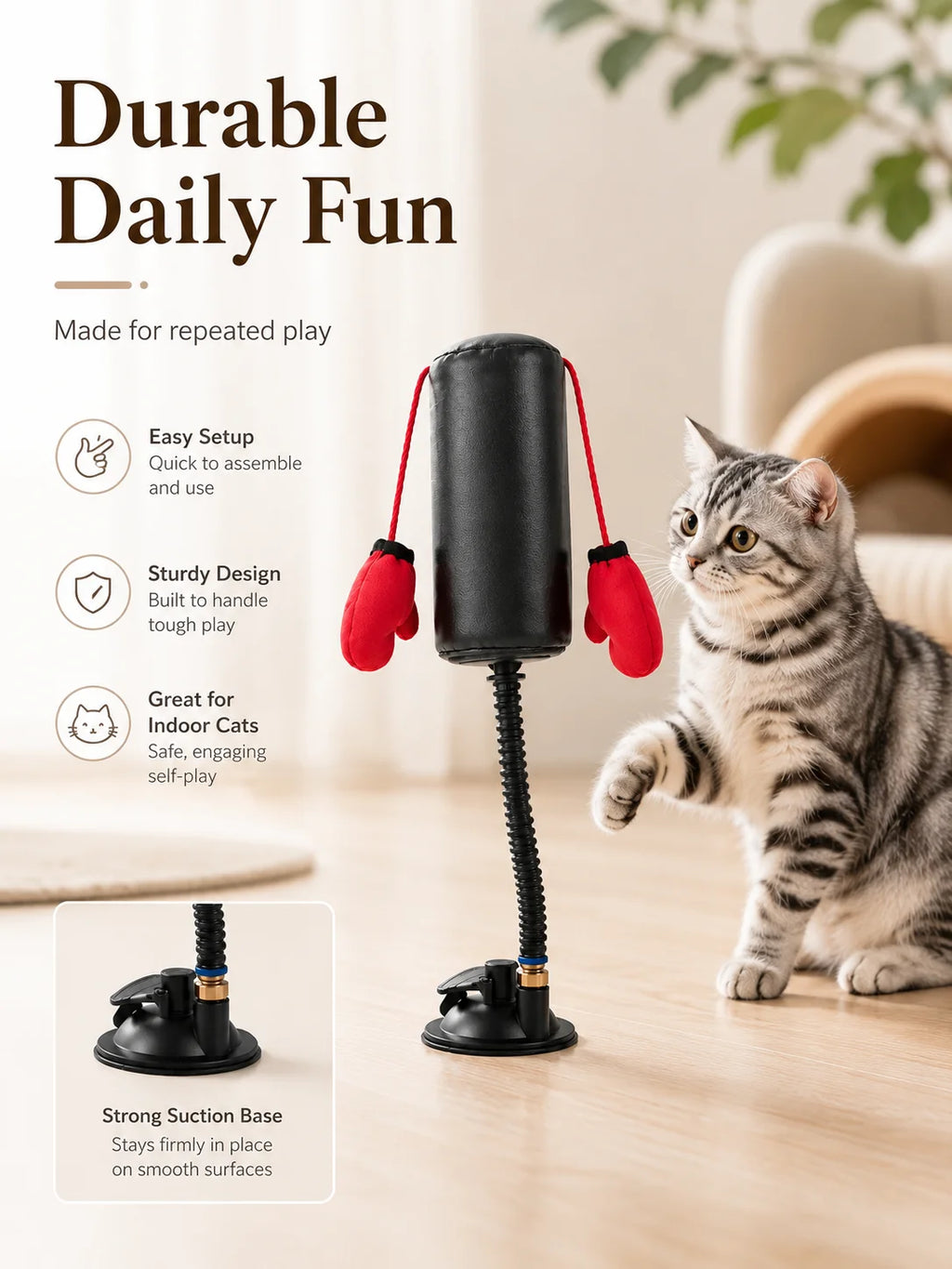 Interactive Cat Boxing Toy