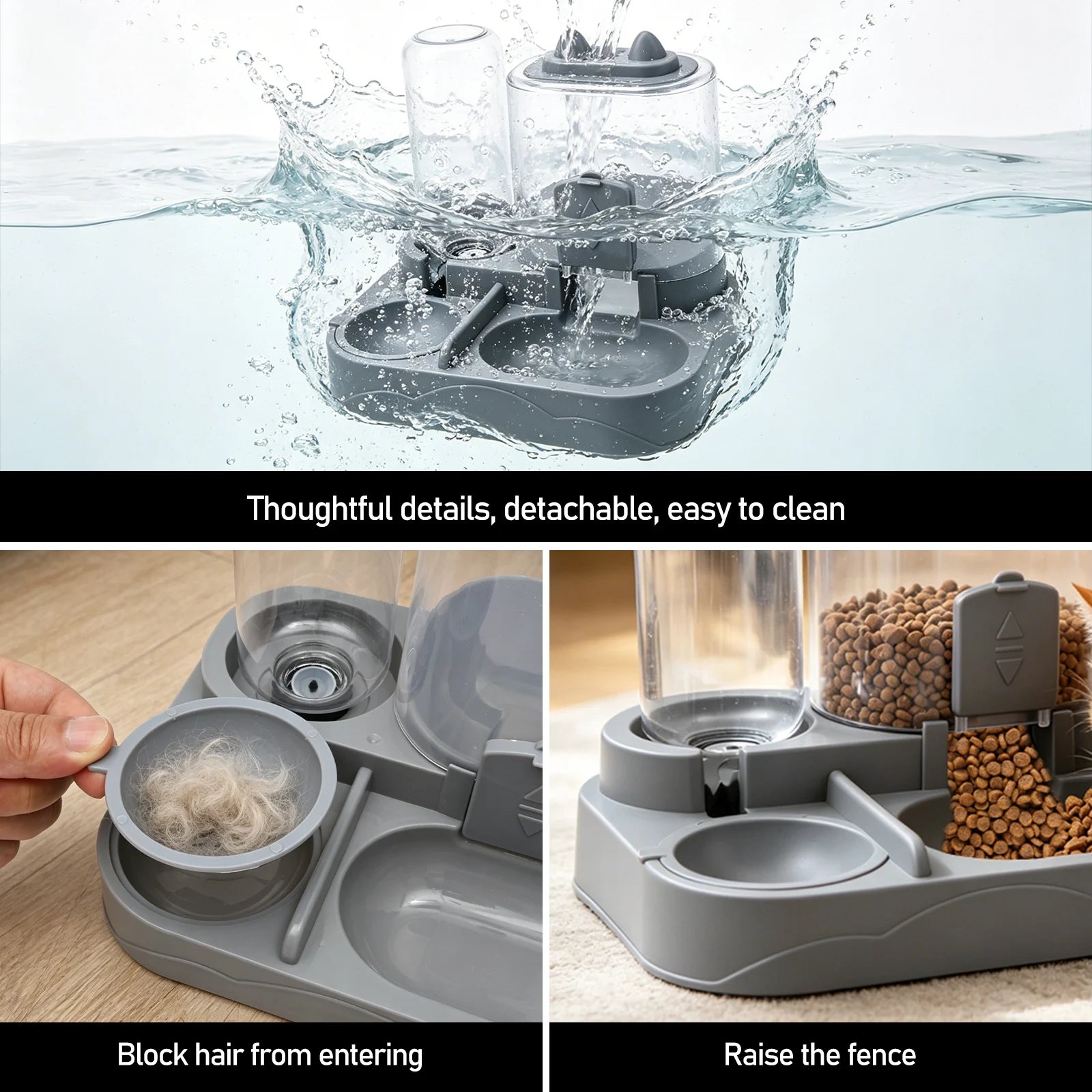 2-in-1 Automatic Pet Feeder & Fountain