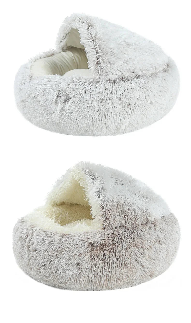 Plush Semi-Enclosed Cat Nest