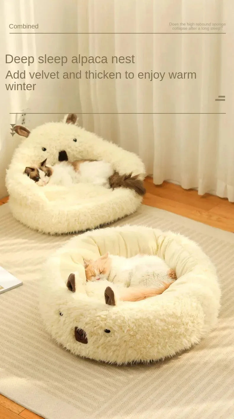 Winter Warm Pet House Bed