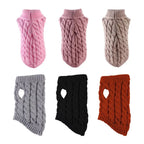 Knitted Cable-Knit Dog Sweater