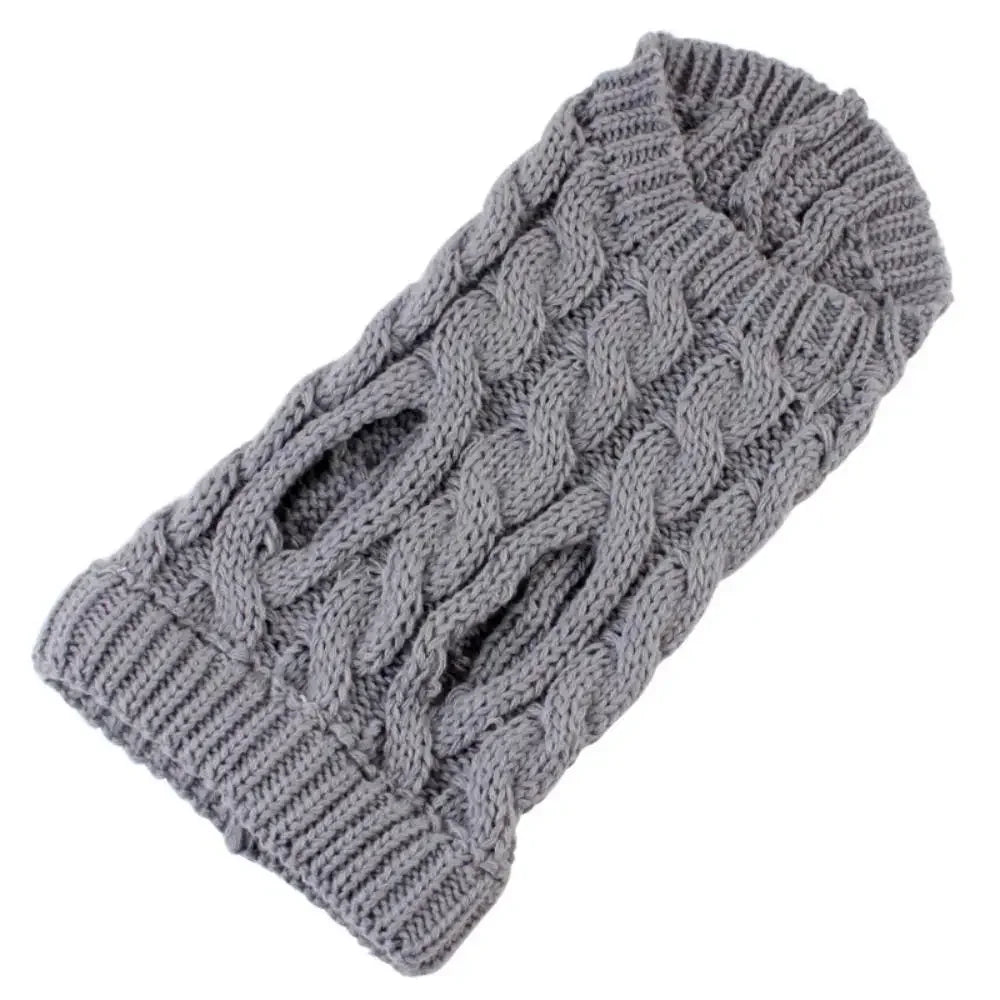 Knitted Cable-Knit Dog Sweater