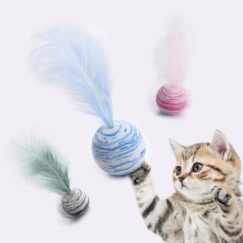 Feather Ball Cat Toy Set