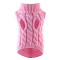 Knitted Cable-Knit Dog Sweater
