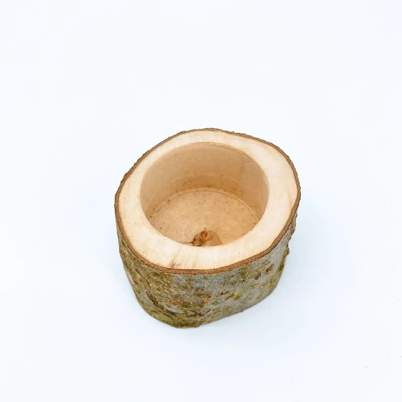 Wooden Hamster Food Bowl & Gnaw Toy