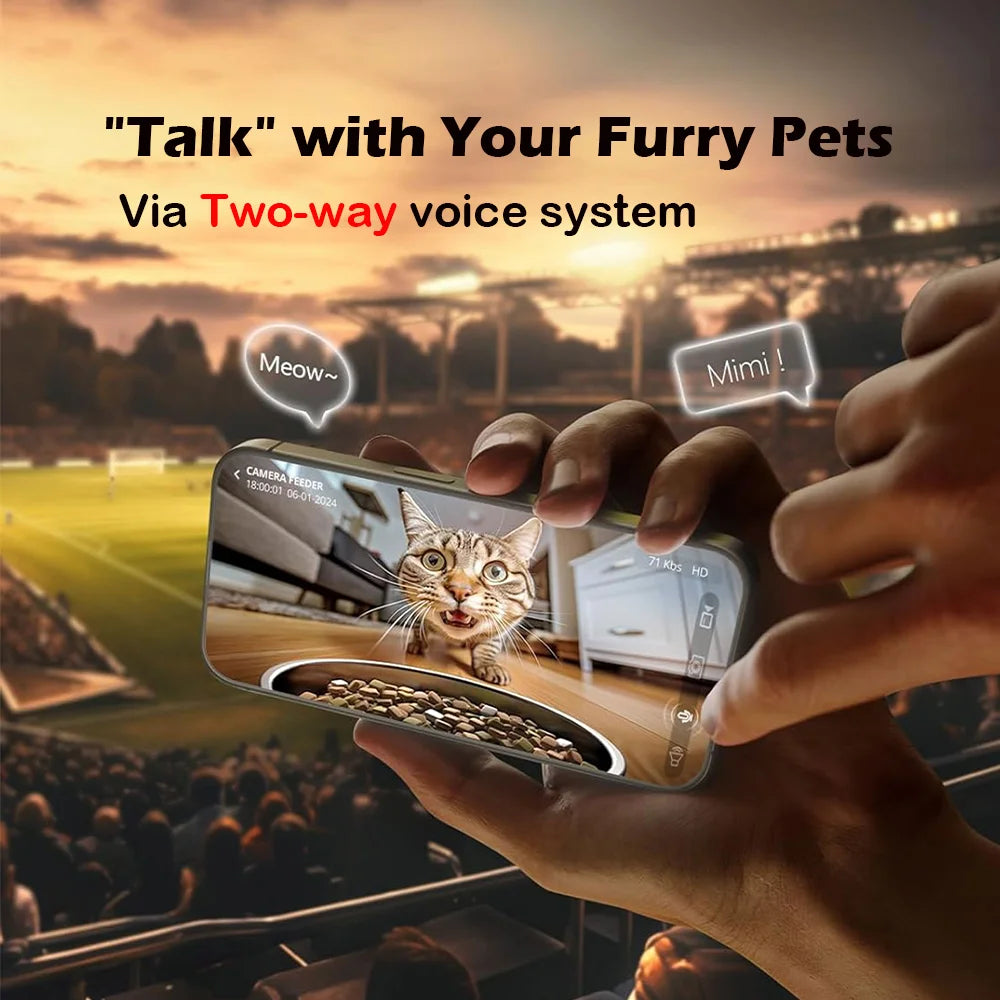 Smart WiFi Cat Feeder with Camera
