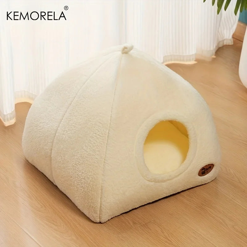 2-in-1 Winter Cat House Bed