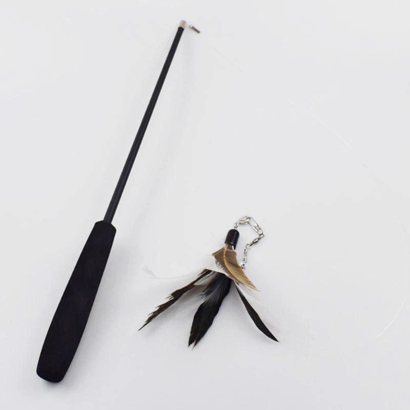 Telescopic Feather Cat Teaser Wand