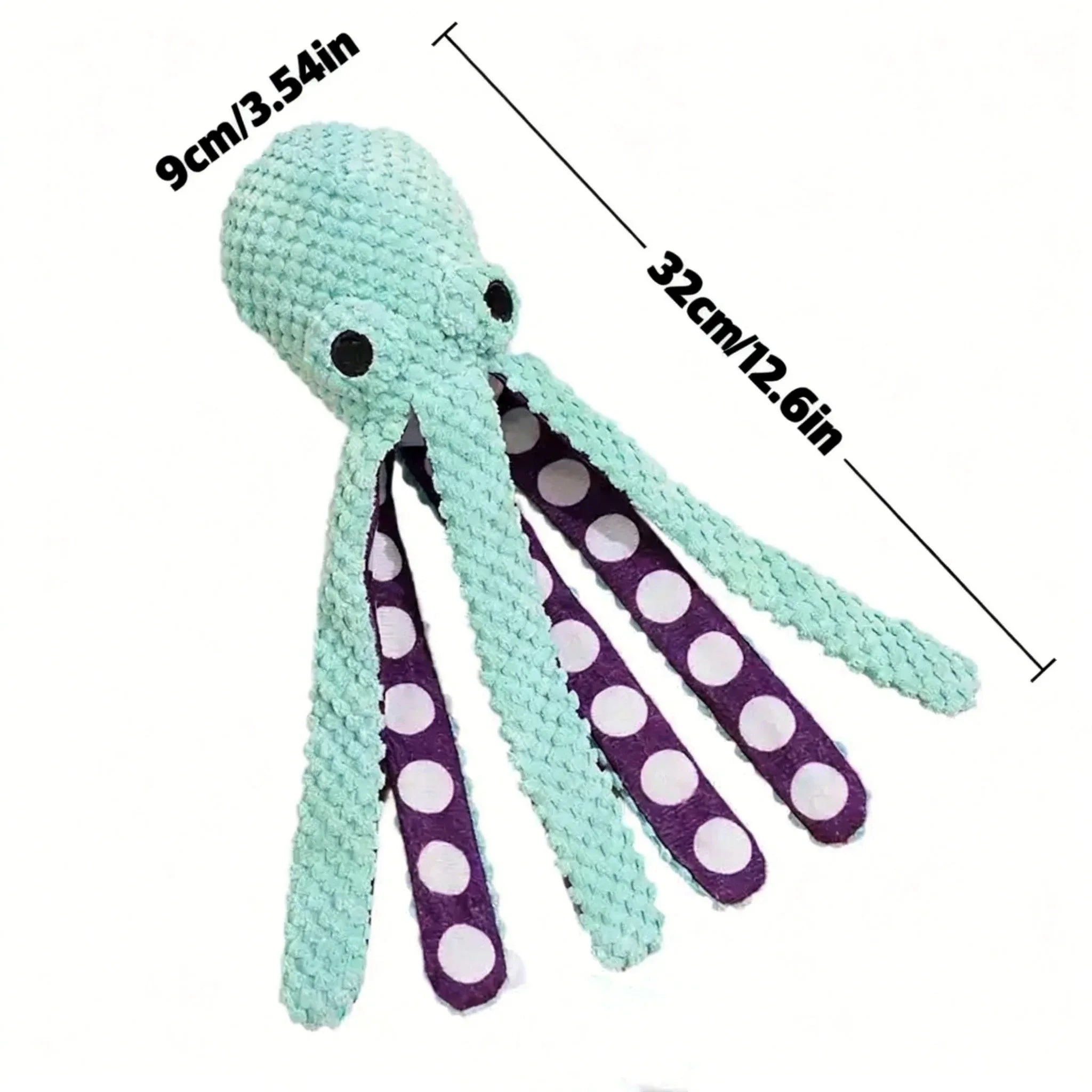 Plush Octopus Squeaky Dog Toy