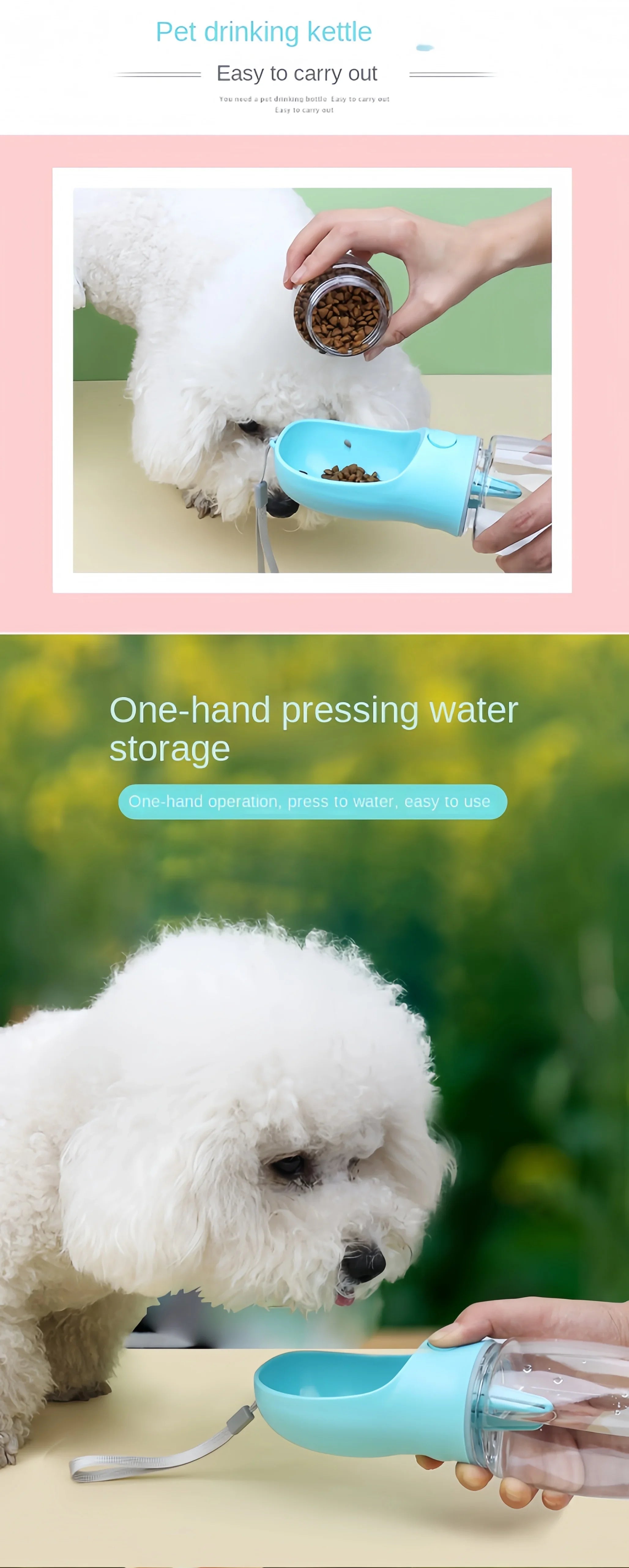 Portable Pet Food & Water Container