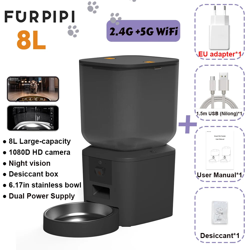 Smart WiFi Cat Feeder with Camera