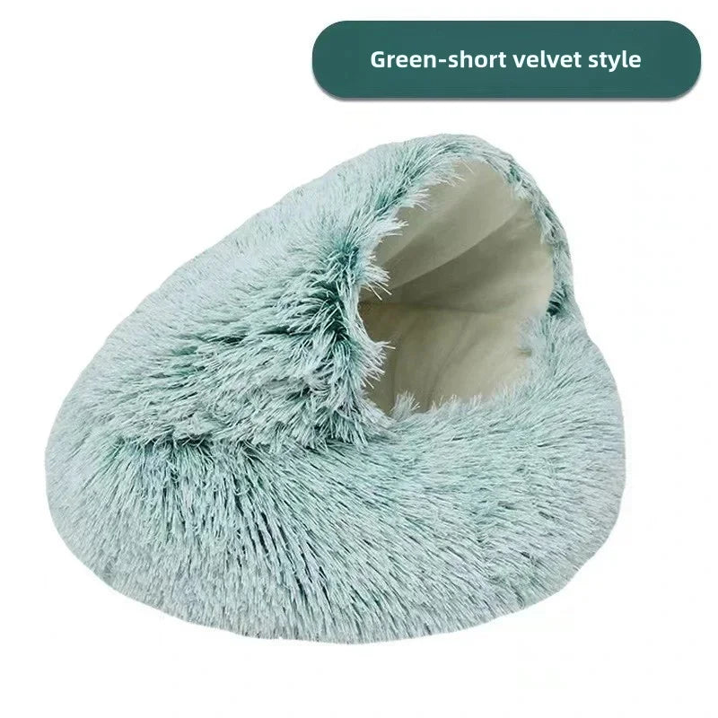 Plush Semi-Enclosed Cat Nest