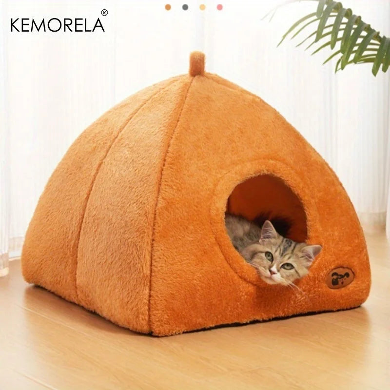 2-in-1 Winter Cat House Bed