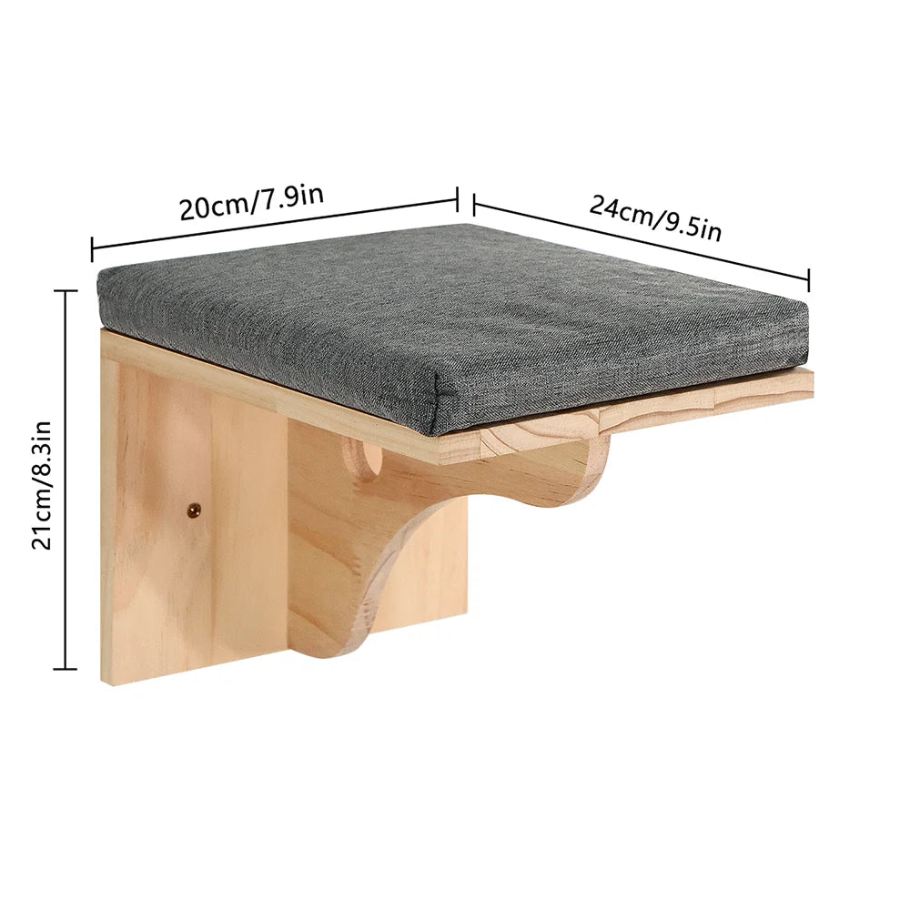 Wall-Mounted Cat Ledge & Steps