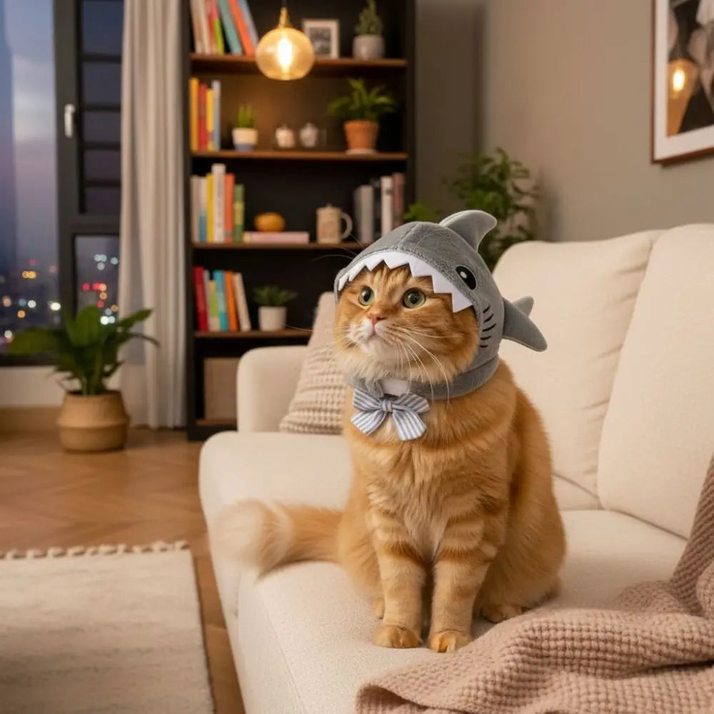 Shark Headdress Cat Costume