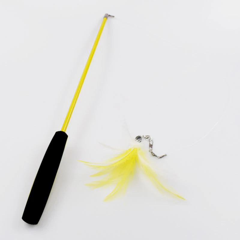 Telescopic Feather Cat Teaser Wand
