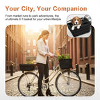 2-in-1 Dog Bike Basket Carrier