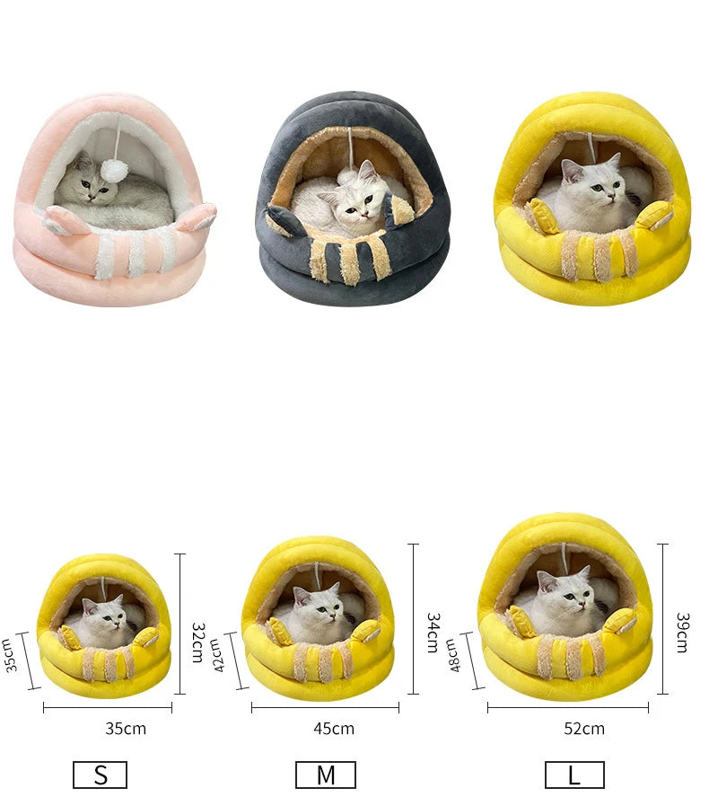 Round Cozy Cat & Dog Bed House