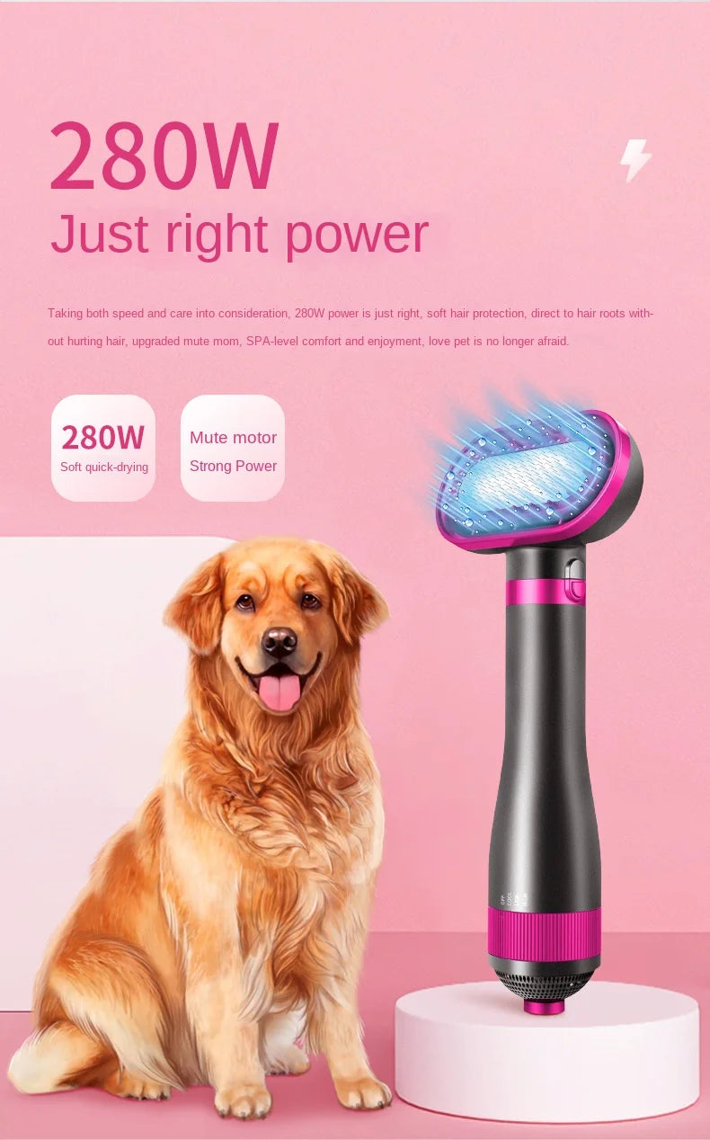 Pet Hair Dryer Dog Grooming Golden Retriever Hairdressing Dog Drying Brush Hair Comb Mute Not Hurt Hair Water Blower