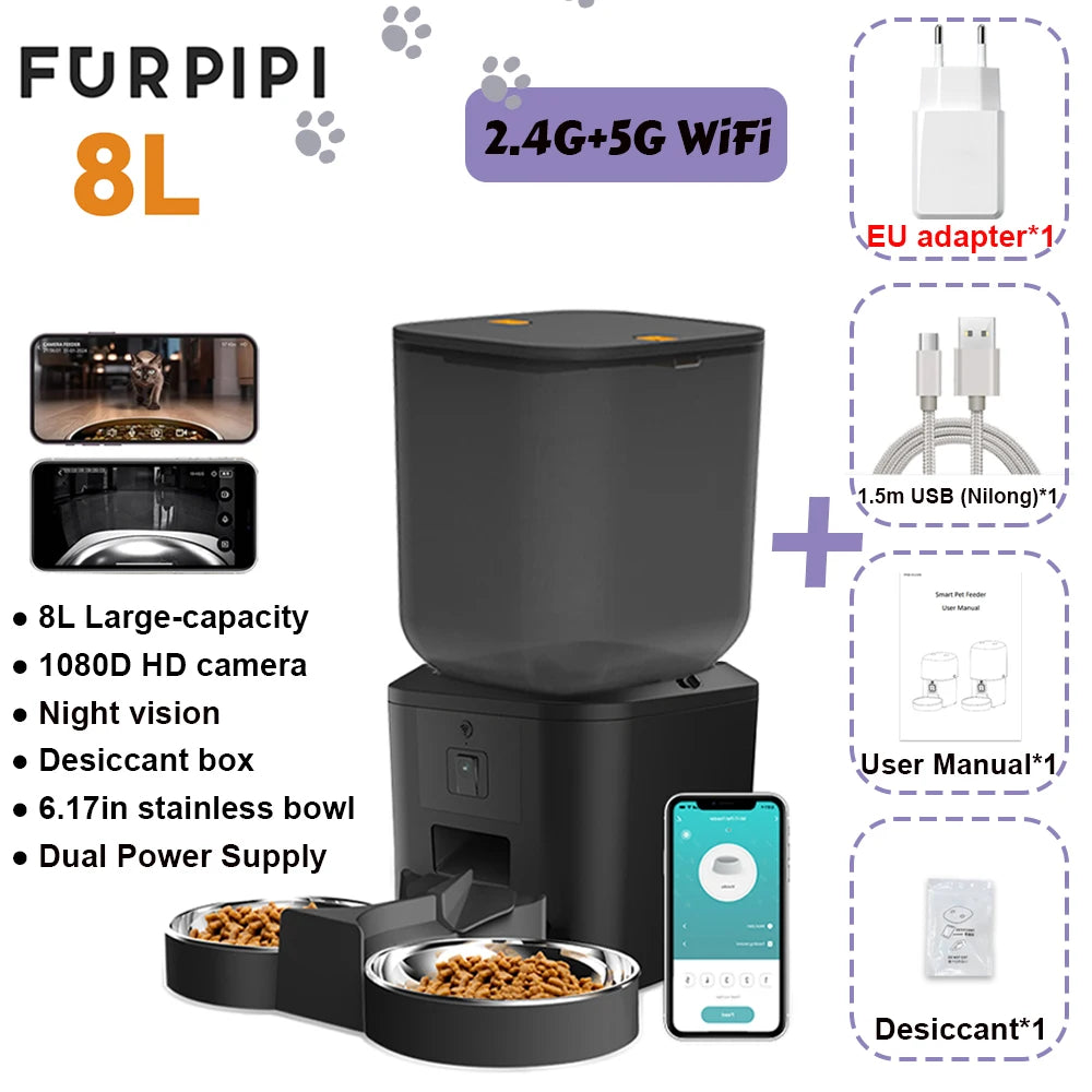 Smart WiFi Cat Feeder with Camera