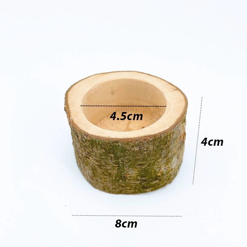 Wooden Hamster Food Bowl & Gnaw Toy