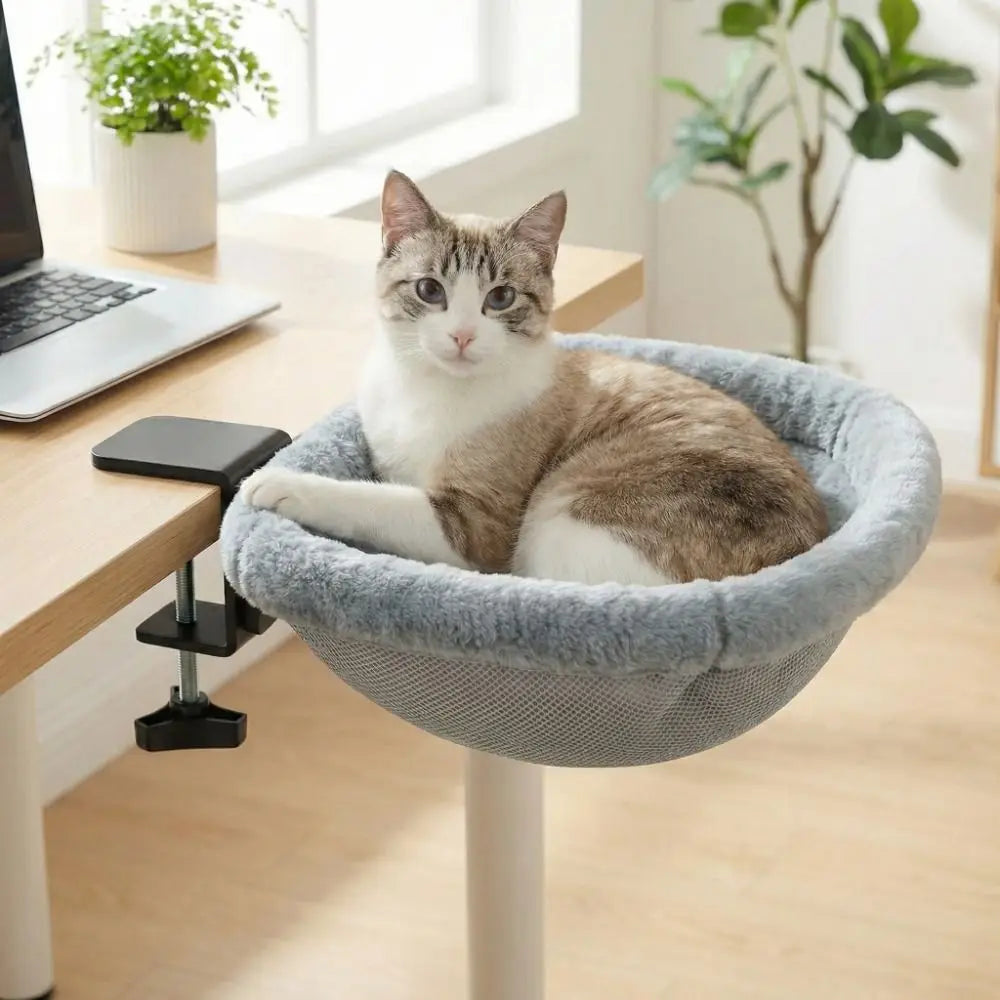 Under-Desk Cat Hammock Bed