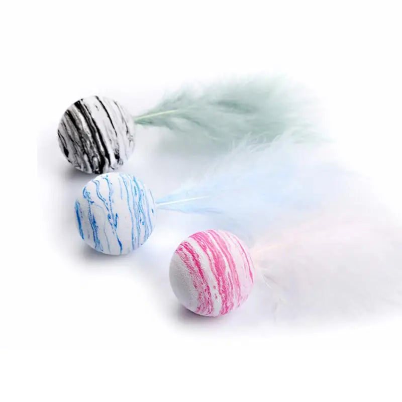 Feather Ball Cat Toy Set