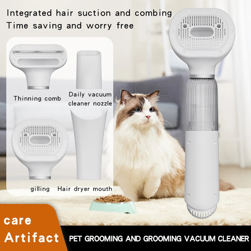 SoftAura 2026 New Pet Hair Dryer Blowing Comb Strong Wind Dog Grooming Brush Cool Air Drying Professional Home Pet Care