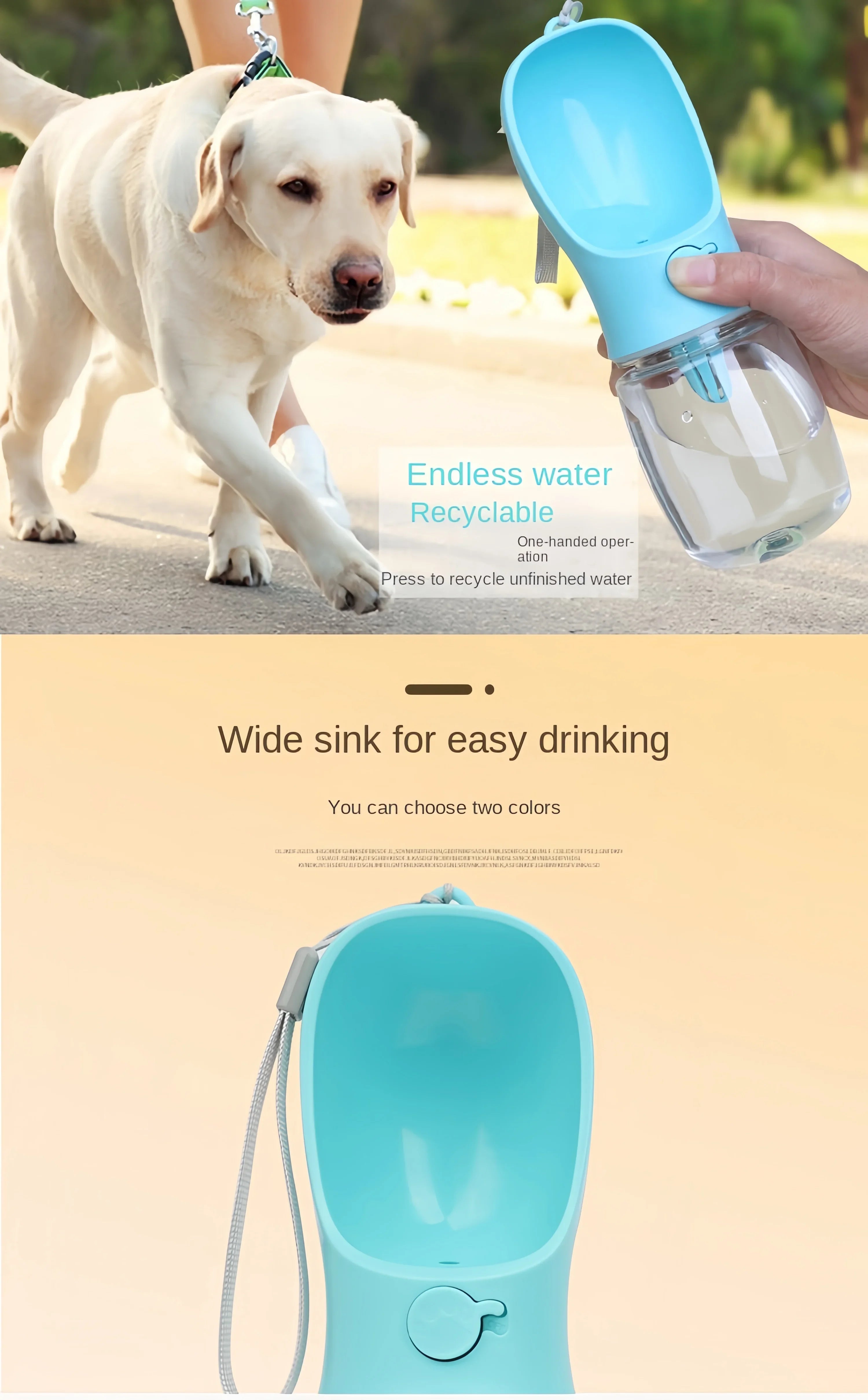 Portable Pet Food & Water Container