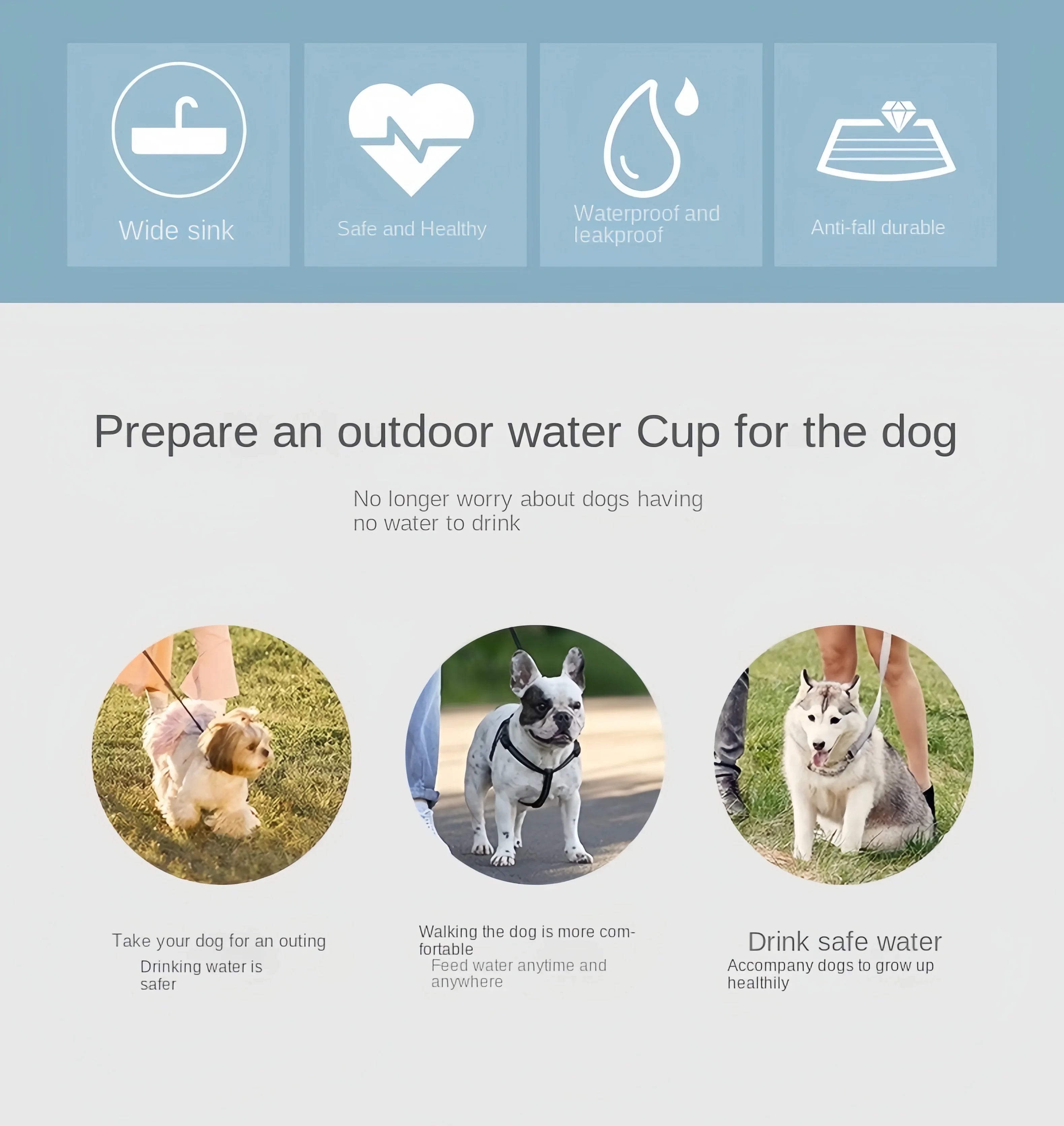 Portable Pet Food & Water Container