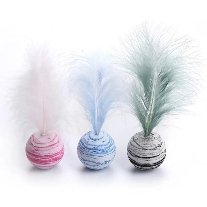 Feather Ball Cat Toy Set