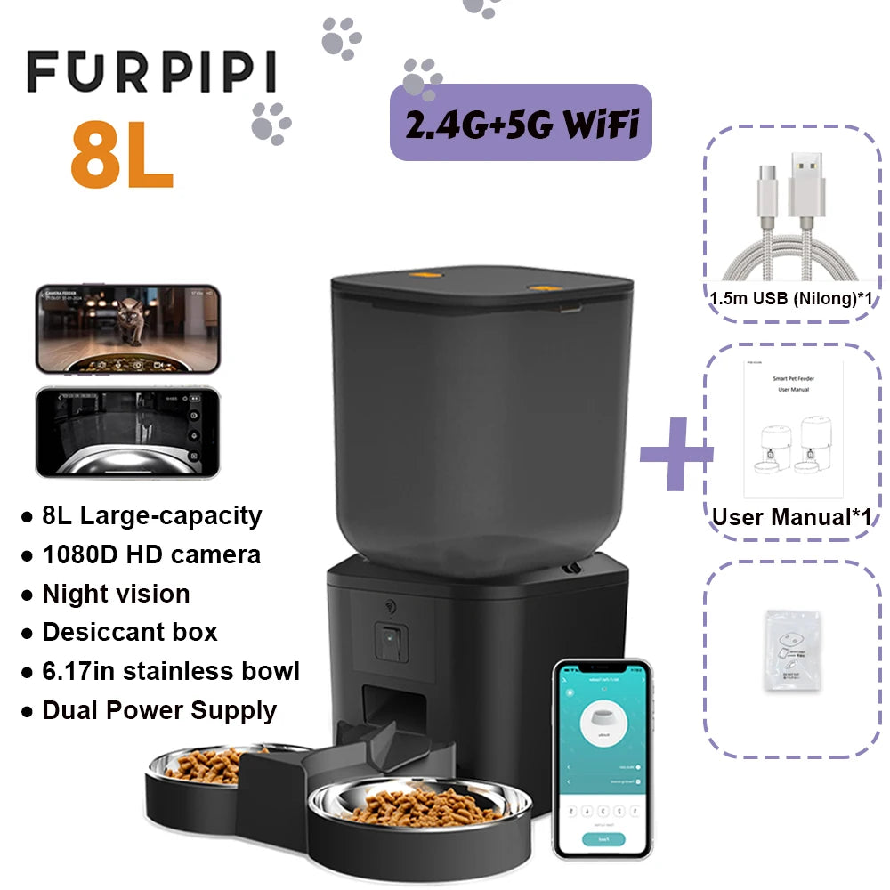 Smart WiFi Cat Feeder with Camera