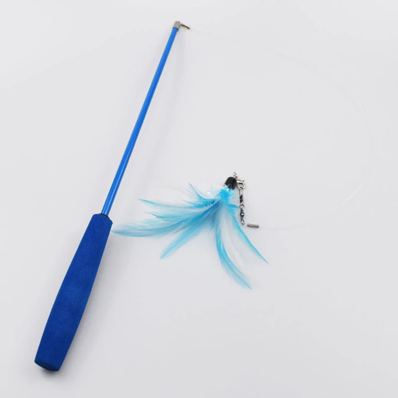 Telescopic Feather Cat Teaser Wand
