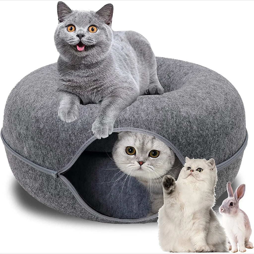 Donut Pet Tunnel Bed & Toy