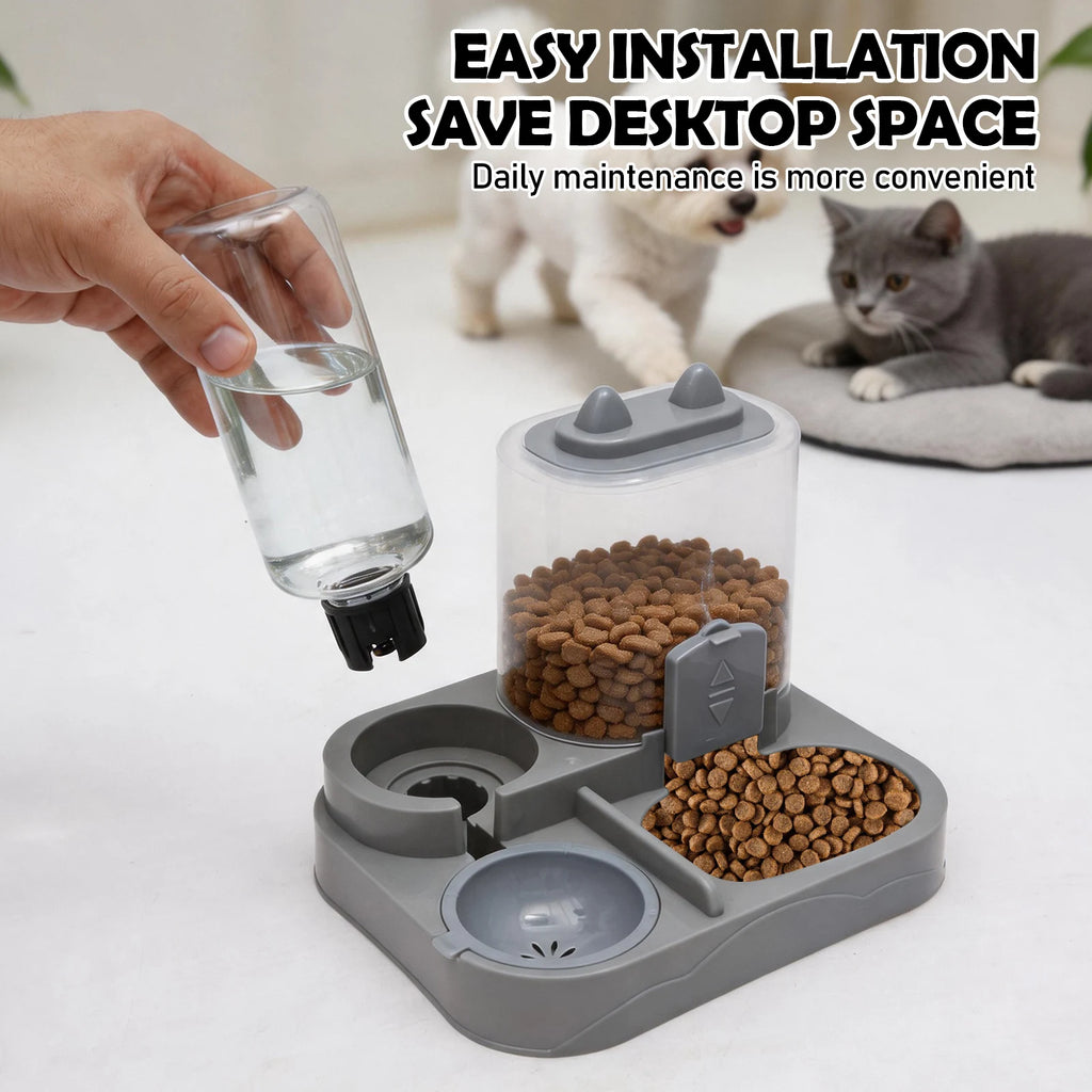 2-in-1 Automatic Pet Feeder & Fountain