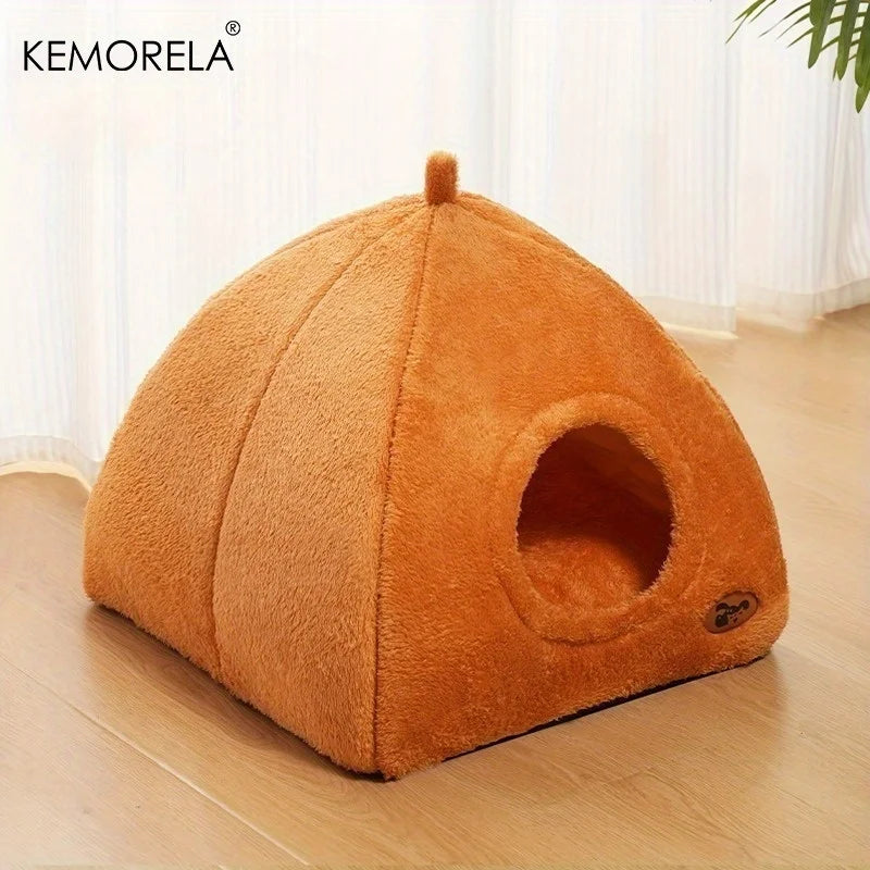 2-in-1 Winter Cat House Bed