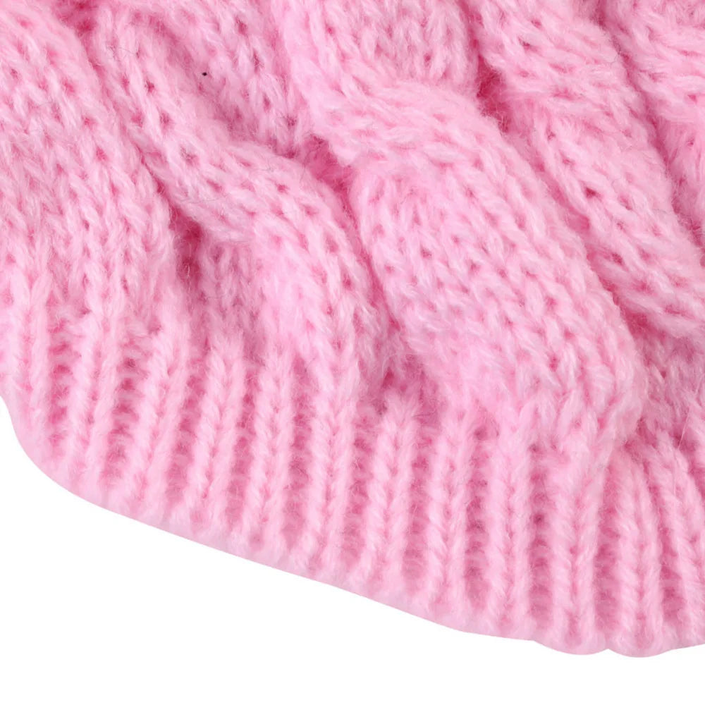 Knitted Cable-Knit Dog Sweater