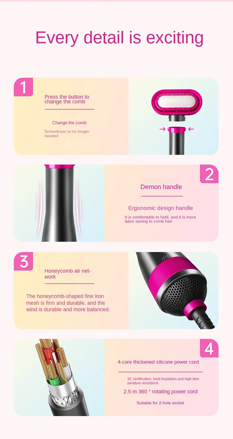 Pet Hair Dryer Dog Grooming Golden Retriever Hairdressing Dog Drying Brush Hair Comb Mute Not Hurt Hair Water Blower