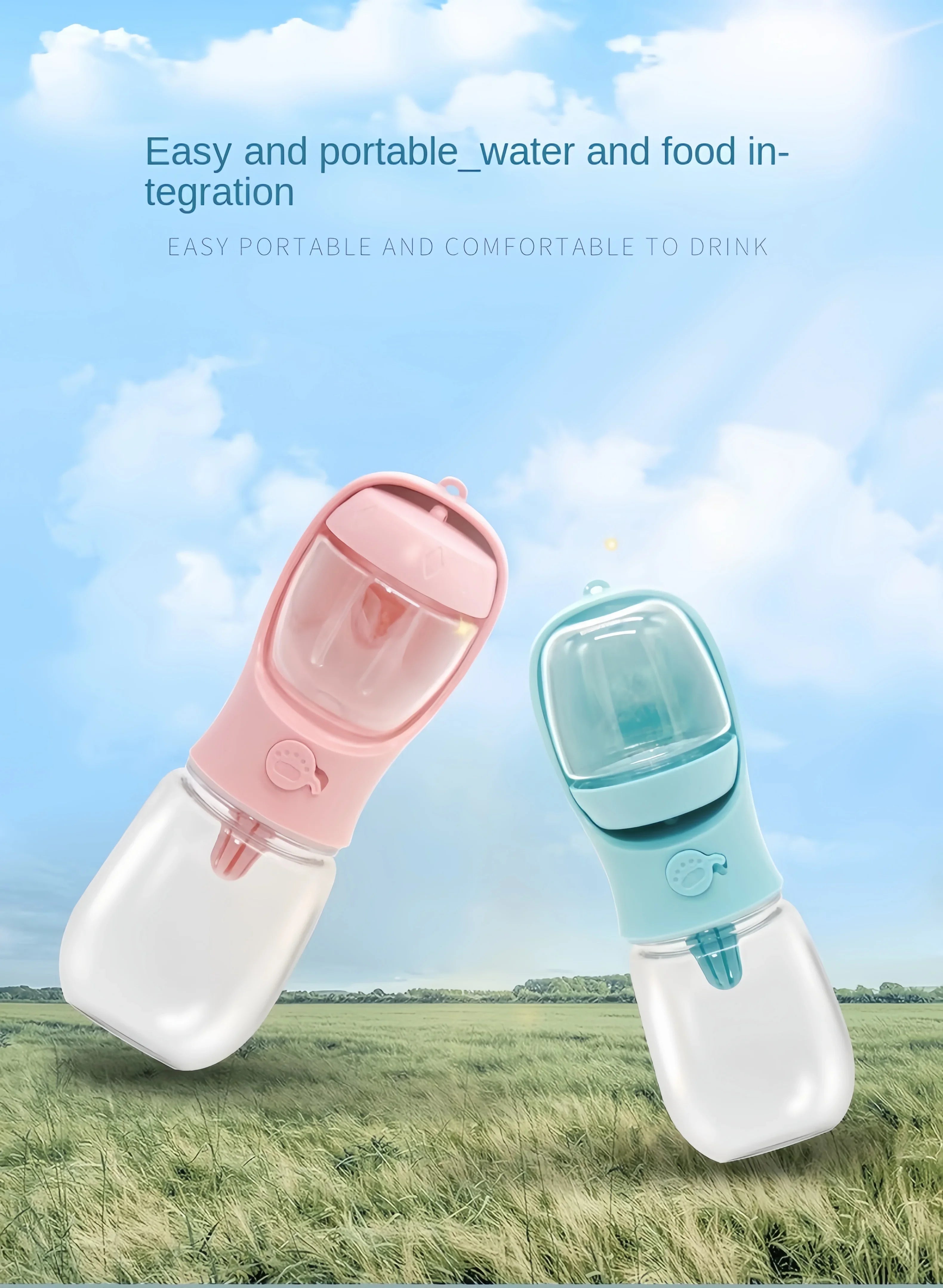 Portable Pet Food & Water Container