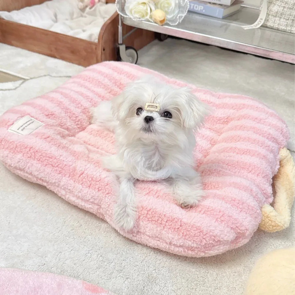 Oval Plush Pet Bed Pad