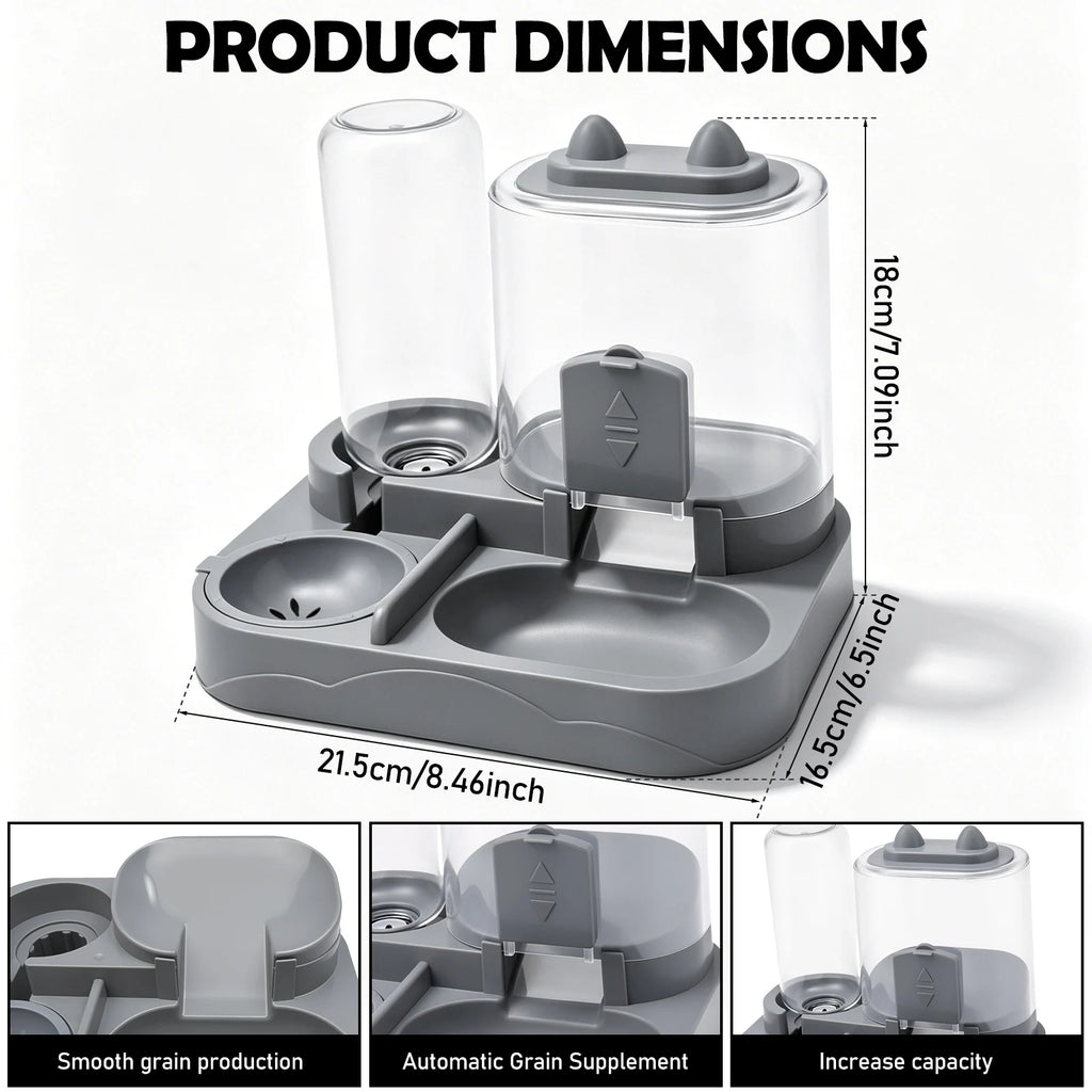 2-in-1 Automatic Pet Feeder & Fountain