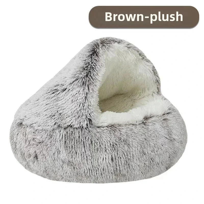 Plush Semi-Enclosed Cat Nest